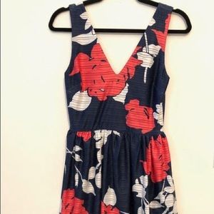 Aqua Fit & Flare Floral Dress